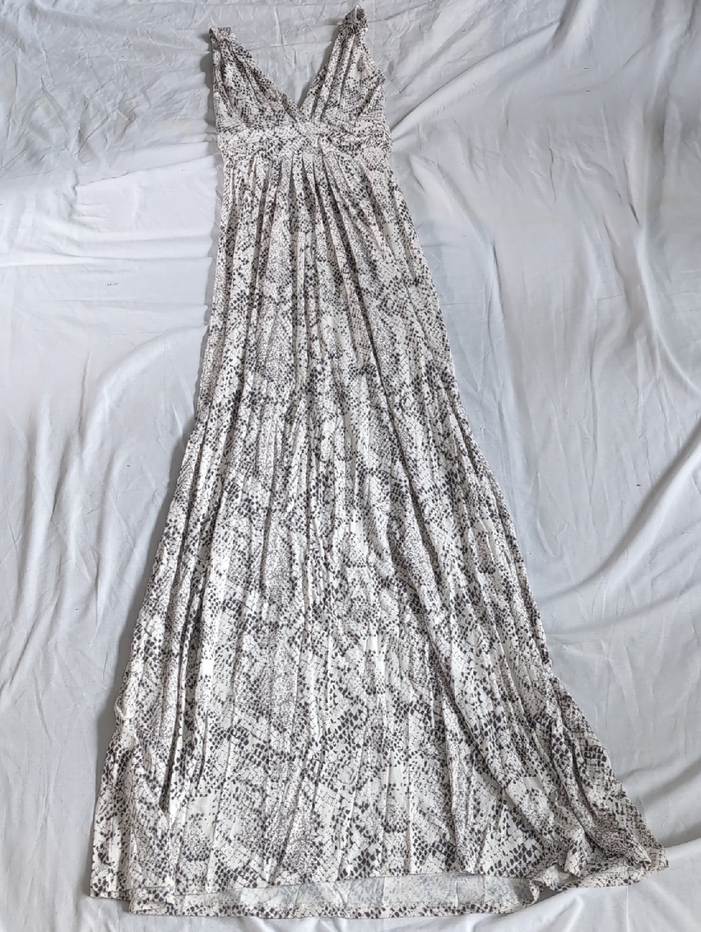 Tart Snake Print Sleeveless V-Neck Maxi Dress